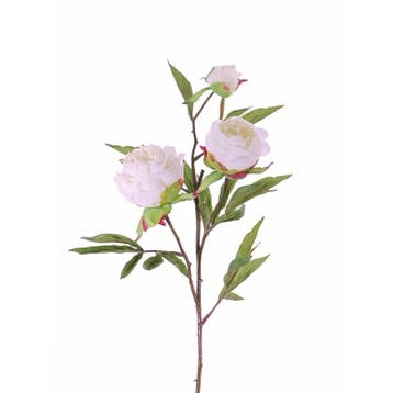 Kunstbloemen pioenrozen takken wit 73 cm - Kunst rozen, Huis en Inrichting, Ophalen of Verzenden