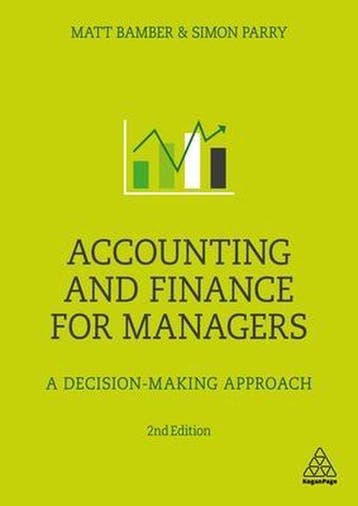 Accounting and Finance for Managers - Matt Bamber, Boeken, Verzenden, Zo goed als nieuw, Matt Bamber