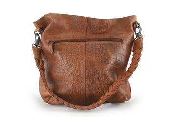 Manfield Schoudertas Cognac | ACTIE, Verzenden, Zo goed als nieuw