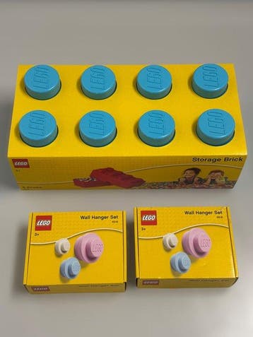 Lego Set - Icons - Storage Brick 8 Knobs 4004 + 2× Wall, Nieuw