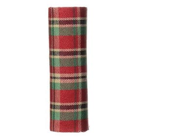 Decostof tafelloper tartan rood-groen streep ruit polyester, Ophalen of Verzenden, Nieuw