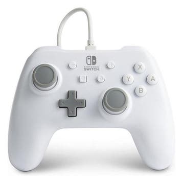 Wired Pro Controller - Wit - PowerA Switch Morgen in huis!, Spelcomputers en Games, Spelcomputers | Nintendo Switch, Ophalen of Verzenden