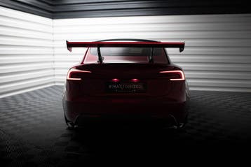 Maxton Carbon spoiler met LED Tesla Model 3, Auto diversen, Verzenden