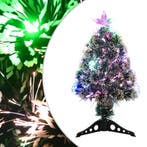 vidaXL Kerstboom met LED 64 cm glasvezel groen en wit, Diversen, Verzenden, Nieuw