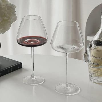 Luxe Grote Wijnglas met Grote Buik - Kristalglas voor Rode W, Verzenden