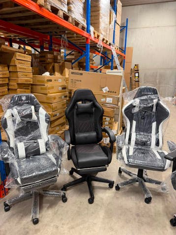 Nieuwe Gamestoel- Bureaustoel-Ergonomisch-Zwart-Wit, Ophalen, Zwart, Nieuw, Ergonomisch
