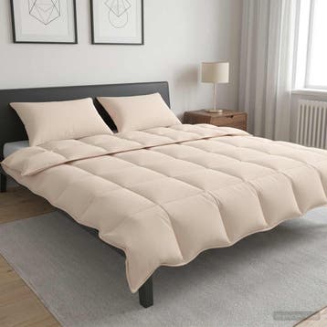 vidaXL Dekbedset 2 st 240 x 220 cm 250 gsm Natuurlijke Kapok, Verzenden, Nieuw, Beige