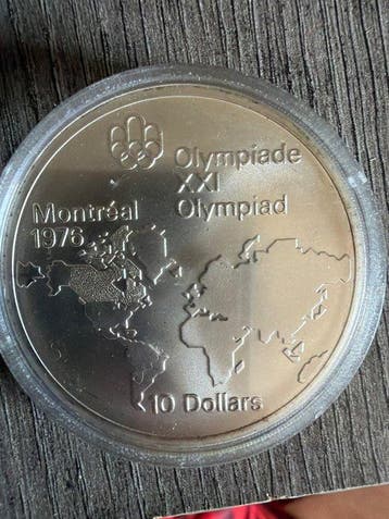 Canada. Elizabeth II. 10 Dollars 1976 XXI Olimpiade Montreal