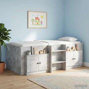 vidaXL Opbergkast voor Loftbed 2 st Betongrijs 66 x 35 x 48, Minder dan 45 cm, Verzenden, Nieuw, Minder dan 55 cm
