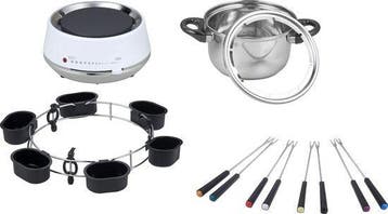Fondueset - Elektrische - Fondue 8 personen - 2L - 1200W - W, Verzenden, Zo goed als nieuw