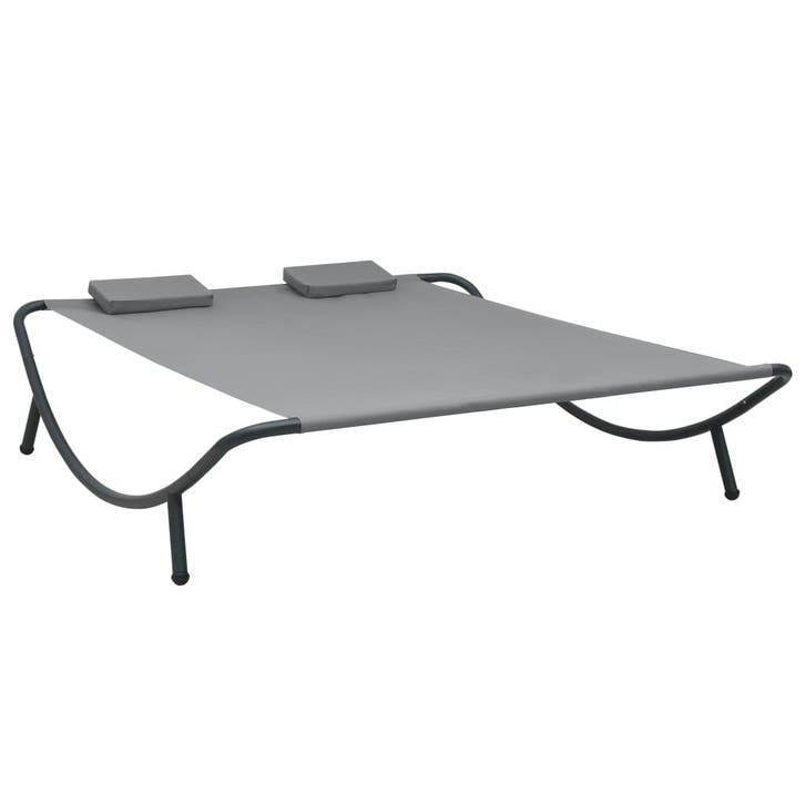 vidaXL Loungebed stof antraciet, Tuin en Terras, Ligbedden, Nieuw, Verzenden