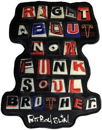 Fatboy Slim - Funk Soul Brother- Opstrijk Patch off. merch., Ophalen of Verzenden, Nieuw, Kleding