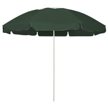 vidaXL Strandparasol 240 cm groen, Tuin en Terras, Verzenden, Nieuw, 2 tot 3 meter, Strandparasol