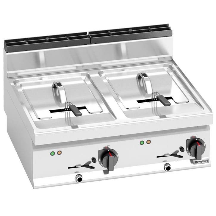 GGM Gastro | Dubbele elektrische friteuse - 10+10 liter - 12, Witgoed en Apparatuur, Frituurpannen, Nieuw, Verzenden