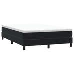 vidaXL Boxspring zonder matras fluweel zwart 140x210 cm, Verzenden, Nieuw, Zwart, Stof