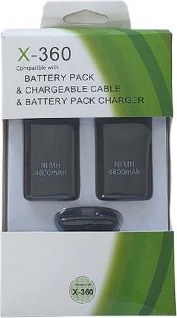 XBOX 360 batterij pack (2xbatterij +laadkabel) zwart, Spelcomputers en Games, Nieuw