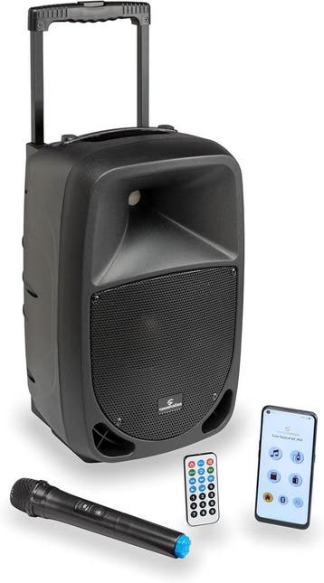 PA Accu Speaker 10 inch | 35% Korting | Actie, Ophalen of Verzenden, Zo goed als nieuw, Minder dan 500 watt, P.A.