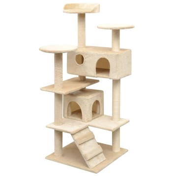 Katten speelcentrum | 34% Korting | Beige Luxe, Dieren en Toebehoren, Ophalen of Verzenden, Zo goed als nieuw, Krabpaal