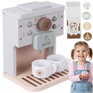 Kruzzel Houten koffiemachine met kopjes, capsules en melk..., Ophalen of Verzenden, Nieuw