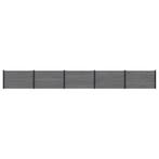 vidaXL Hekpaneel 5 pcs WPC en Aluminium Grijs, Verzenden, Nieuw