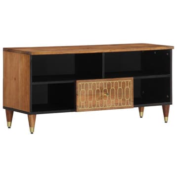 vidaXL Tv-meubel 100x33x46 cm massief mangohout, Verzenden, Nieuw, Overige houtsoorten