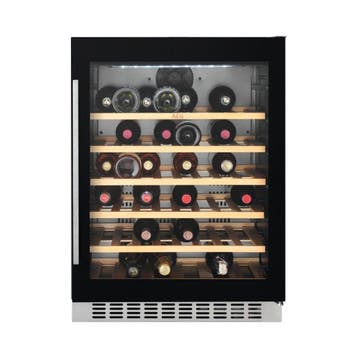 AEG SWB66001DG Onderbouw Wijnkoeler 52 Flessen – 60 cm Zwart, Verzenden, Nieuw