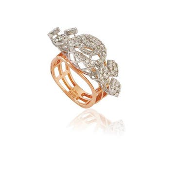 Ring - 14 karaat Roségoud - 1.24ct. tw. Diamant (Natuurlijk), Nieuw