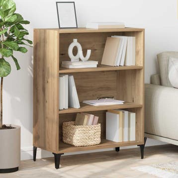 vidaXL Dressoir Artisan Eiken 69,5 x 32,5 x 90 cm Bewerkt, Verzenden, Nieuw, Overige houtsoorten, Minder dan 50 cm