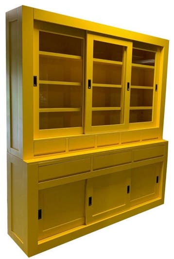 Buffetkast geel Otterlo soft close 200cm, Huis en Inrichting, Kasten | Buffetkasten, Ophalen of Verzenden, Nieuw