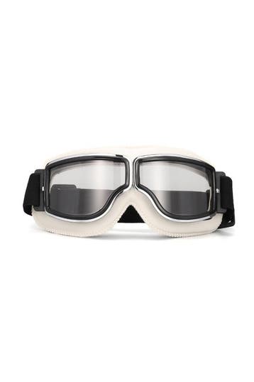 Goggles Motorbril Skibril Bril Wit Montuur Transparante Glaz, Ophalen of Verzenden, Nieuw, Overige maten, Carnaval
