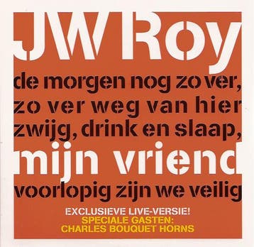 cd single card - JW Roy - Mijn Vriend, Cd's en Dvd's, Verzenden, Zo goed als nieuw, Nederlandstalig