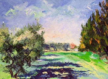 Denis Ribas (1954) - Cyprès, Oliviers et Amandiers en Fleurs, Antiek en Kunst