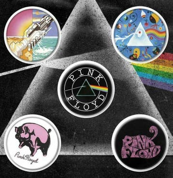 Pink Floyd button Prism 5-pack officiële merchandise, Ophalen of Verzenden, Nieuw, Kleding