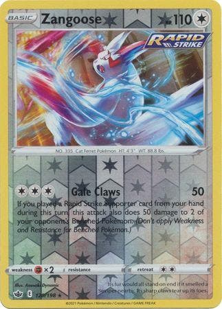 Zangoose 120/198 reverse holo Chilling Reign, Hobby en Vrije tijd, Verzamelkaartspellen | Pokémon, Ophalen of Verzenden, Nieuw