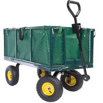 Transportwagen 550 kg Groen 110x75x52cm met 4 luchtbanden..., Verzenden, Nieuw