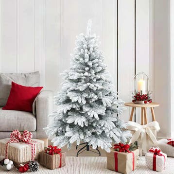 vidaXL Kunst Kerstboom met Geveerde Takken, Sneeuw Bedekt, Verzenden, Nieuw