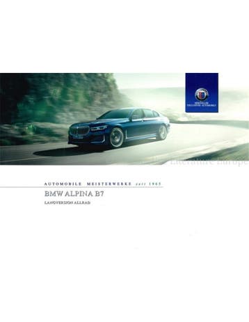 2019 BMW ALPINA B7 BROCHURE DUITS, Boeken, Nieuw, Author