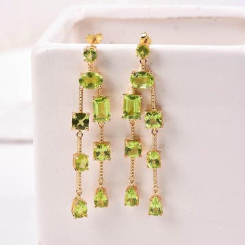 Zonder minimumprijs - Oorbellen Zilver - Peridot -, Sieraden, Tassen en Uiterlijk, Oorbellen, Nieuw