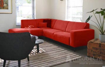 Hoekbank Maarssen - hoekbanken - Rood, Nieuw, 150 cm of meer, Stof, 250 tot 300 cm