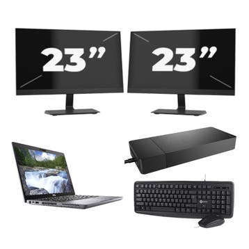 Dell Latitude 5410 -   i5-10e 8GB  - 256GB  + 2x 23 inch, Qwerty, Verzenden, 8 GB, Refurbished