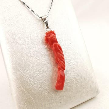 Koraal - Zilver - Hanger