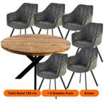 Combi deal: Tafel + Luxe armstoelen vanaf €485 per set, Huis en Inrichting, Ophalen of Verzenden, Nieuw, 4 tot 6 stoelen