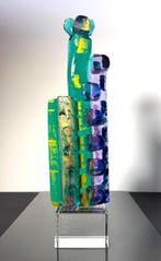 Maxence Parot - Vaas - Sculptuur met unieke kleuren en goud,