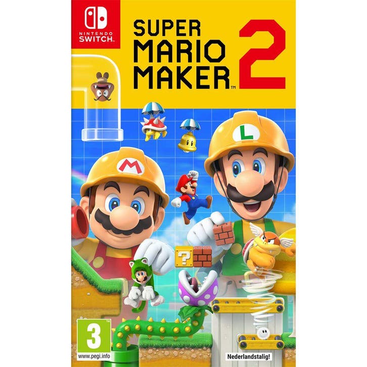 Switch Super Mario Maker 2, Spelcomputers en Games, Spelcomputers | Nintendo Switch, Zo goed als nieuw, Verzenden