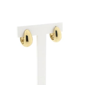 Gouden oorbellen met druppelvorm; 14 karaat, Sieraden, Tassen en Uiterlijk, Ophalen of Verzenden, Gebruikt, Goud, Goud