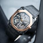 Bvlgari - Octo Finissimo Skeleton Ultra Thin DLC Steel Rose, Nieuw