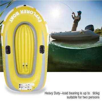 Opblaasbare kajak 2 personen PVC kano varen vissen 114x188 c, Verzenden, Nieuw