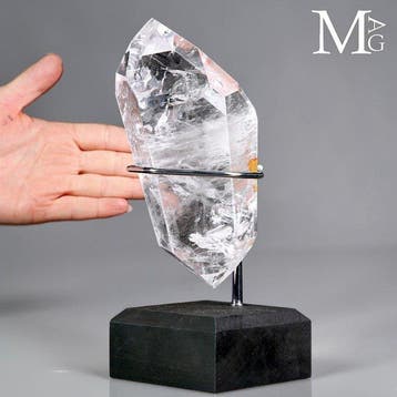 Dubbelterminatie Bergkristal met Uitzonderlijke Helderheid, Verzamelen, Mineralen en Fossielen
