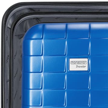 Reiskoffers Exopack 3-delig Blauw ABS (Koffers - Tassen), Verzenden, Nieuw