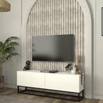 Tv-meubel Nolven lang frame 125x32x47 cm wit [en.casa], Verzenden, Nieuw
